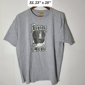 Vintage Y2K Scarface Tony Montana "Drug Lord" Gray XL T-Shirt Made in USA